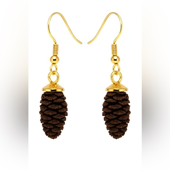 Pine Cone Earrings Fall Autumn Forest Mountains Nature - Picture 1 of 2